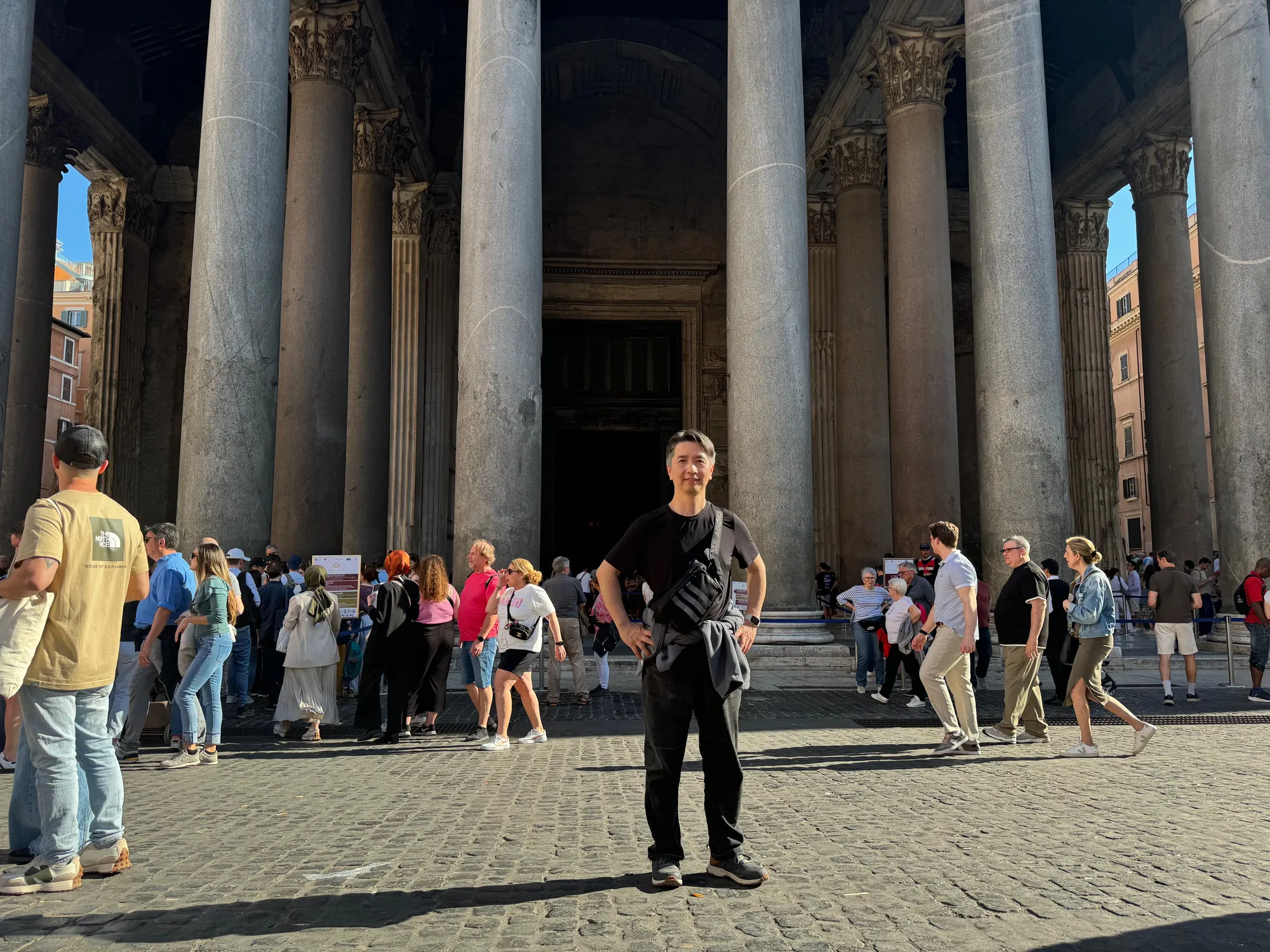 Beneath the Pantheon's Columns